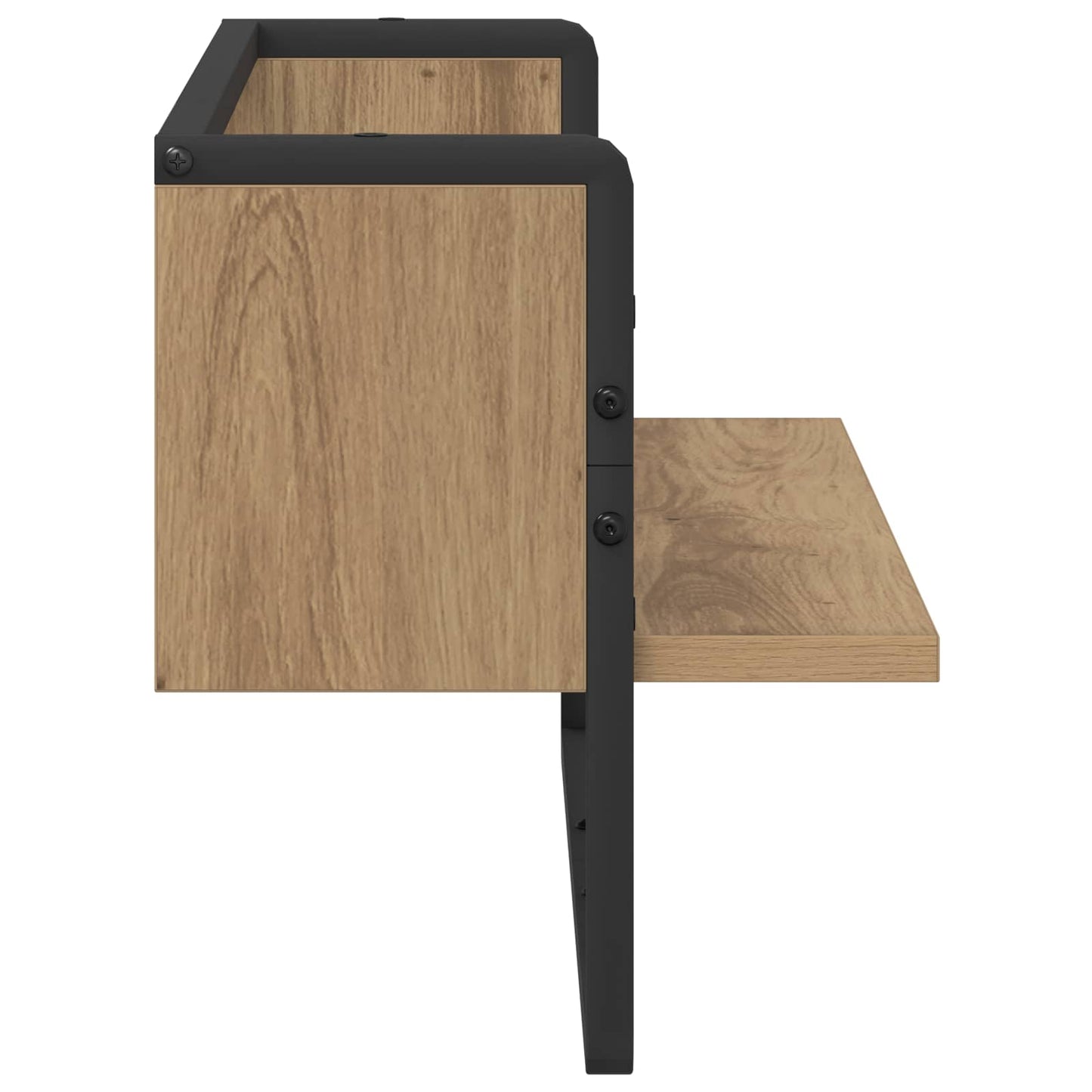 Falpolc Falra szerelhető Kézműves tölgy 65 x 25 x 30 cm fém PB