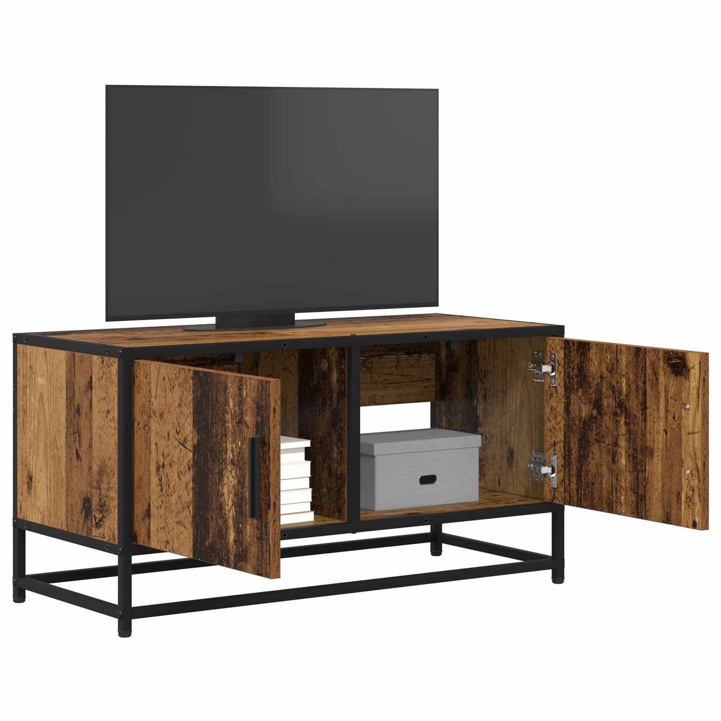 TV szekrény 80 x 34,5 x 40 cm Antik Fa Szerelt Fa