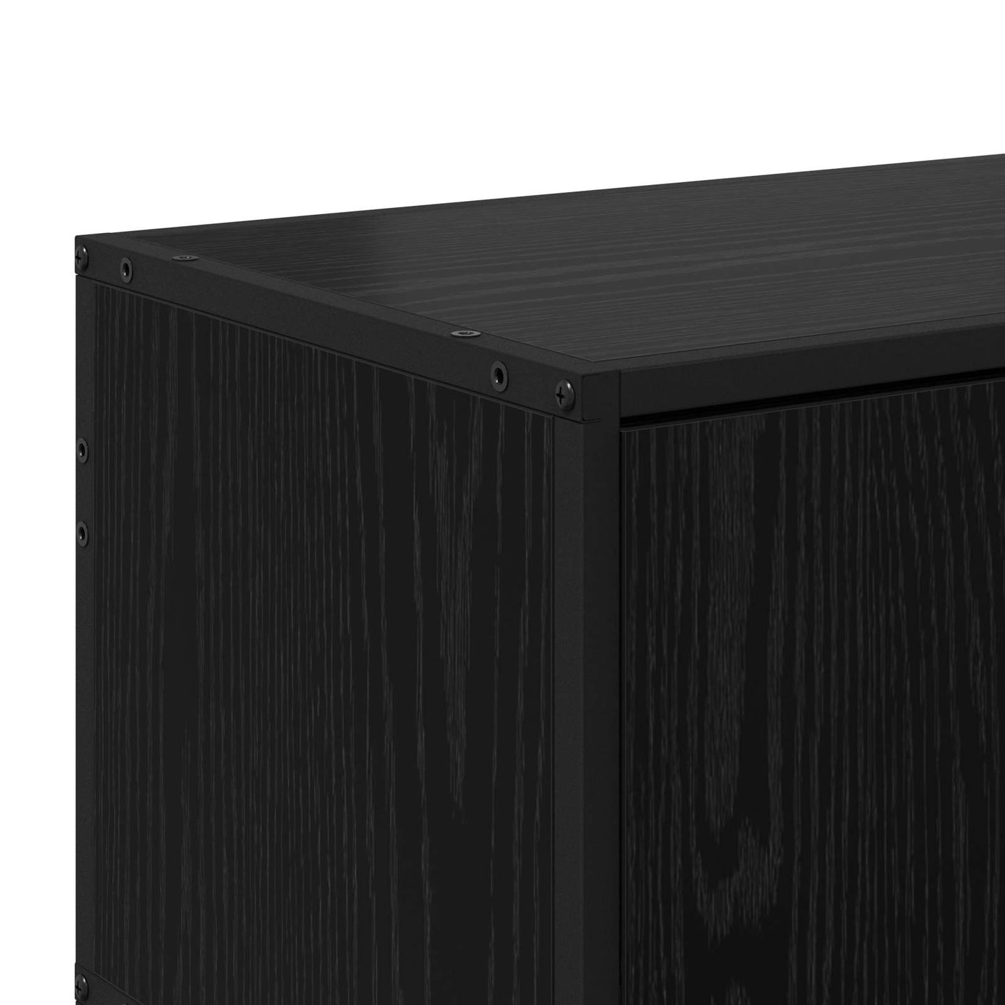 TV szekrény 80 x 34,5 x 40 cm Fekete Tölgy Szerelt Fa