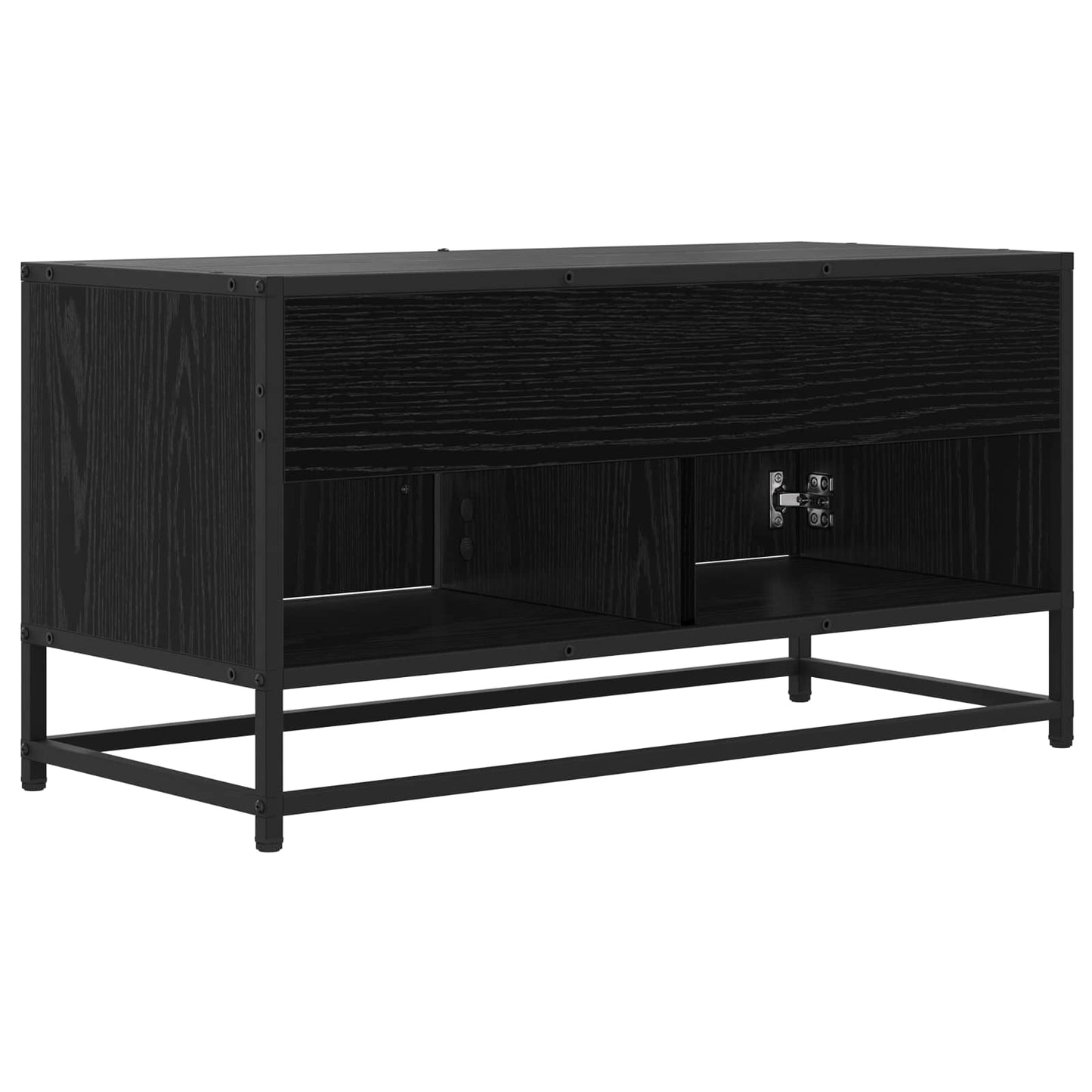 TV szekrény 80 x 34,5 x 40 cm Fekete Tölgy Szerelt Fa