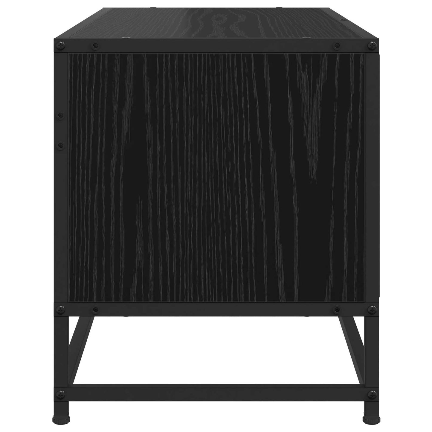 TV szekrény 80 x 34,5 x 40 cm Fekete Tölgy Szerelt Fa