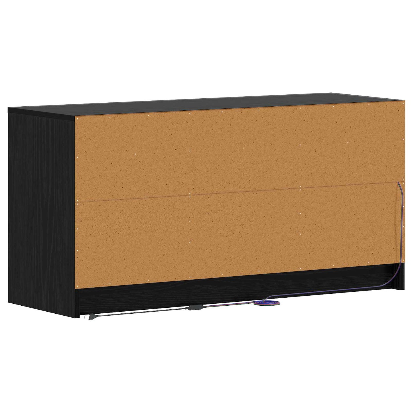 TV szekrény 100 x 34 x 50 cm Fekete Tölgy Szerelt Fa