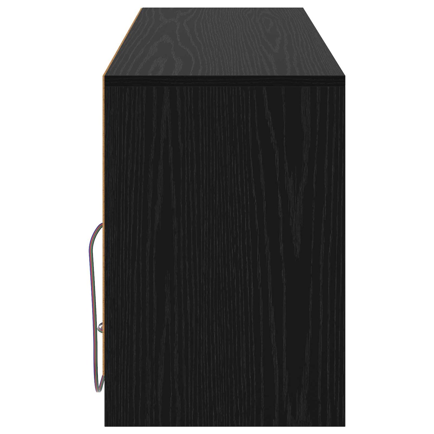 TV szekrény 100 x 34 x 50 cm Fekete Tölgy Szerelt Fa