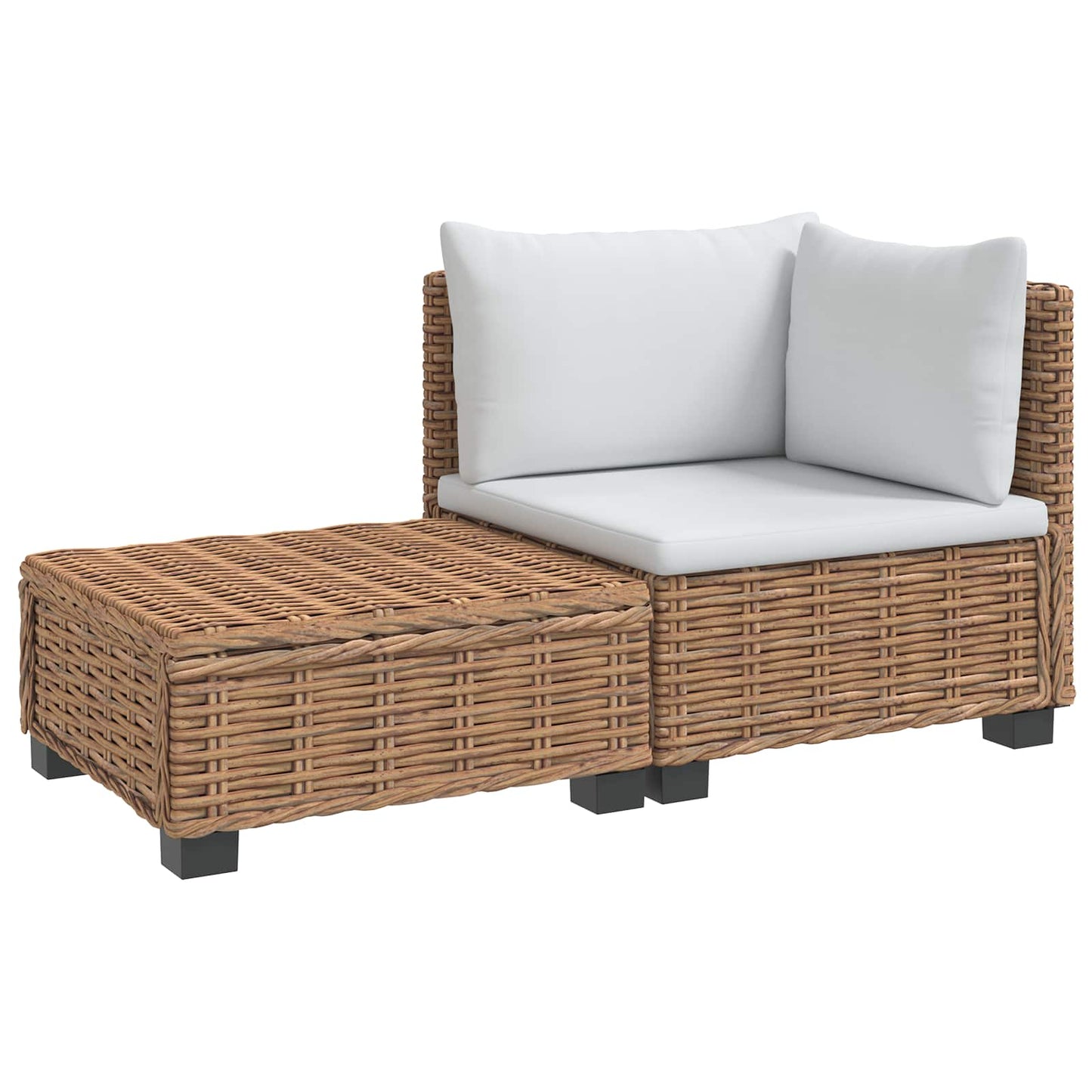 2 db Rattan Lounge Szett Párnákkal GENDT Természetes Rátta