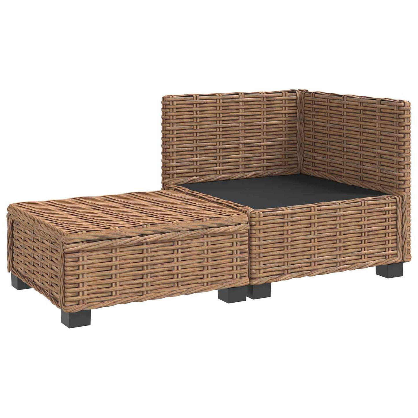 2 db Rattan Lounge Szett Párnákkal GENDT Természetes Rátta