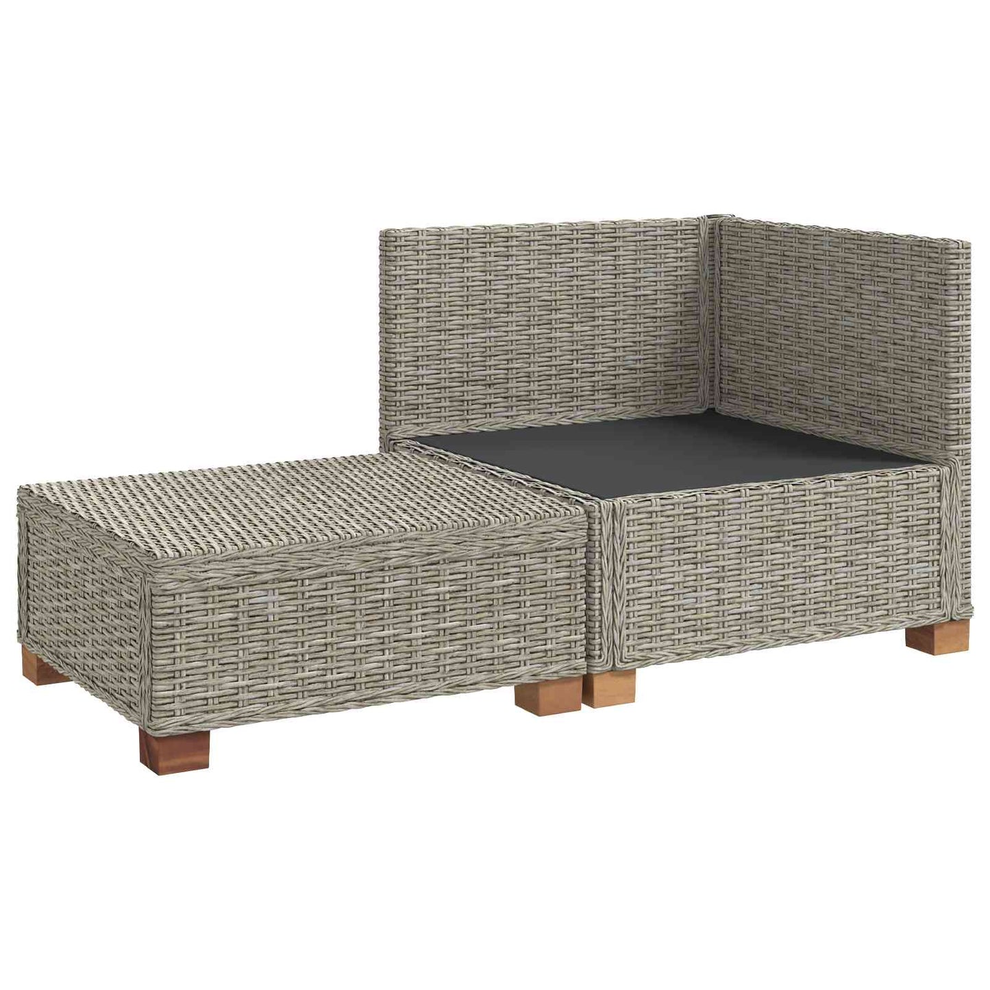 2 db Rattan Lounge Szett Párnákkal GENDT Természetes Rátta
