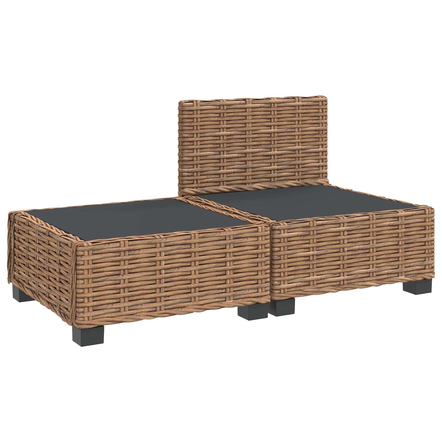 2 db Rattan Lounge Szett Párnákkal GENDT Természetes Rátta