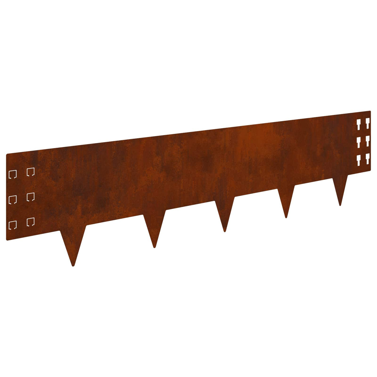 Fűszegélyezés 30 db 100 x 25 cm Acél Rozsdás