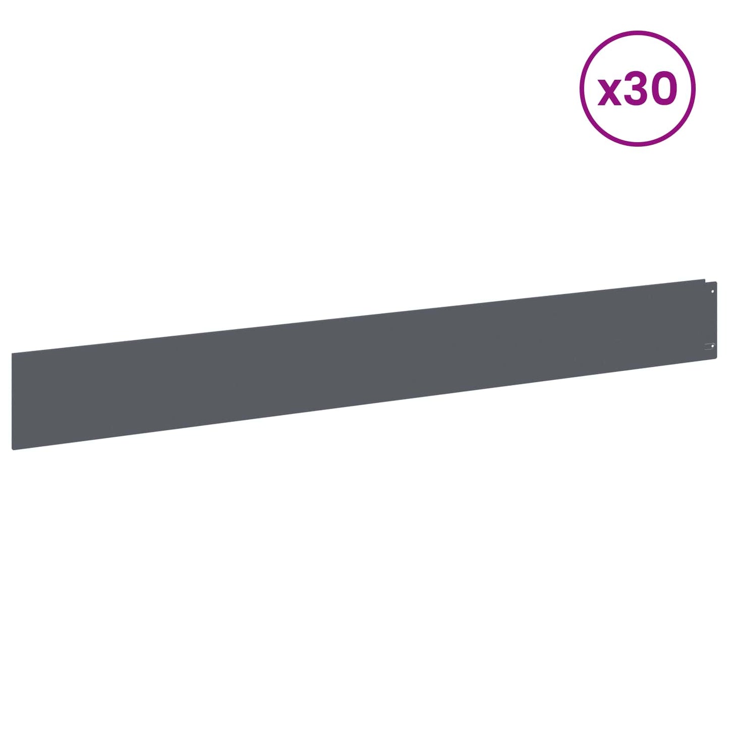 Fűszegélyezés 30 db 100 x 12 cm Acél Antracitszürke