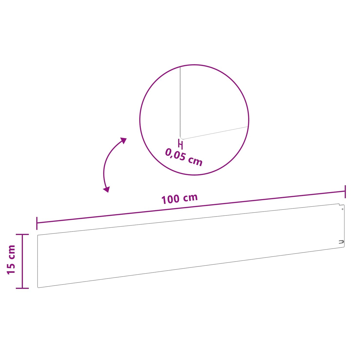 Fűszegélyezés 30 db 100 x 15 cm Acél Antracitszürke