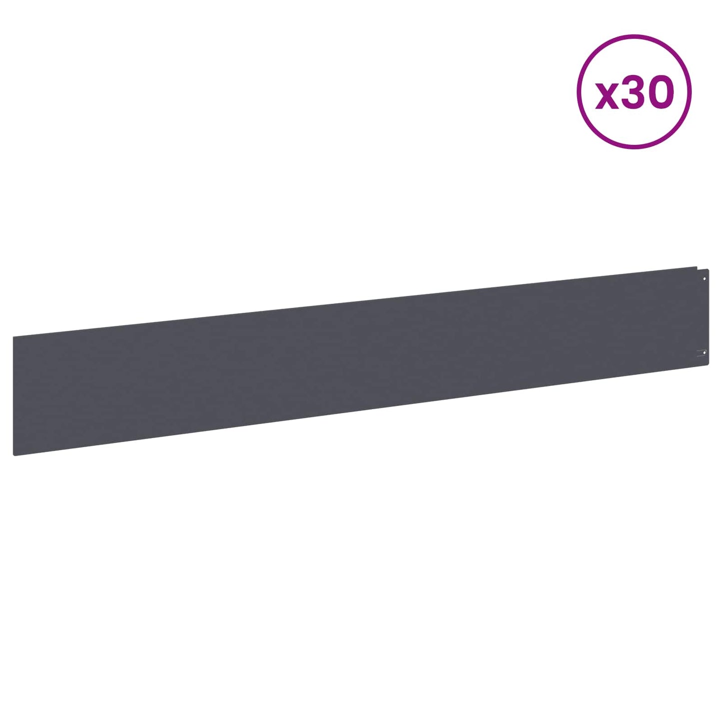 Fűszegélyezés 30 db 100 x 15 cm Acél Antracitszürke