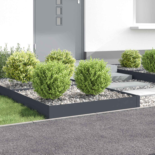 Fűszegélyezés 4 db 100 x 100 x 20 cm Acél Antracitszürke