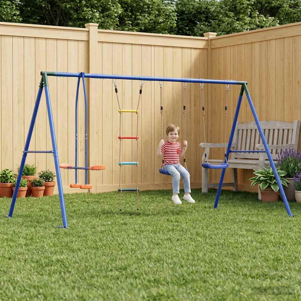 Kültéri Hinta Szett Sokszínű 330 x 185 x 185 cm Acél és PE