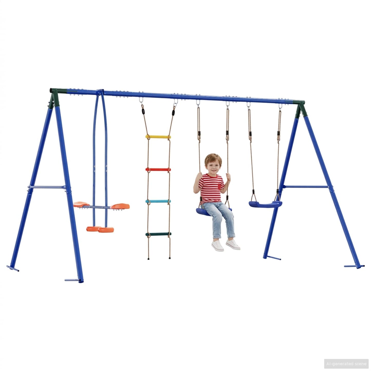 Kültéri Hinta Szett Sokszínű 330 x 185 x 185 cm Acél és PE
