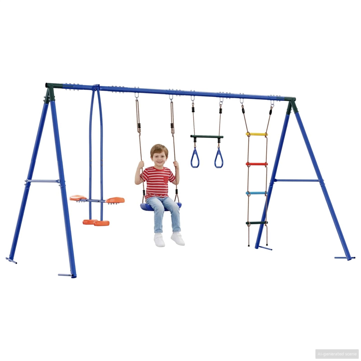 Kültéri Hinta Szett Sokszínű 330 x 185 x 185 cm Acél és PE
