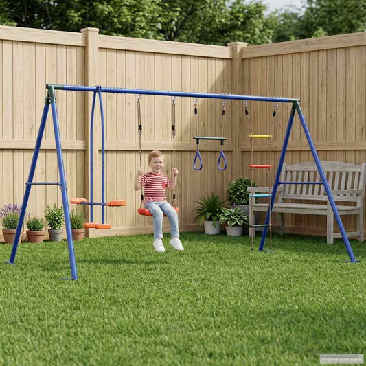 Kültéri Hinta Szett Sokszínű 330 x 185 x 185 cm Acél és PE