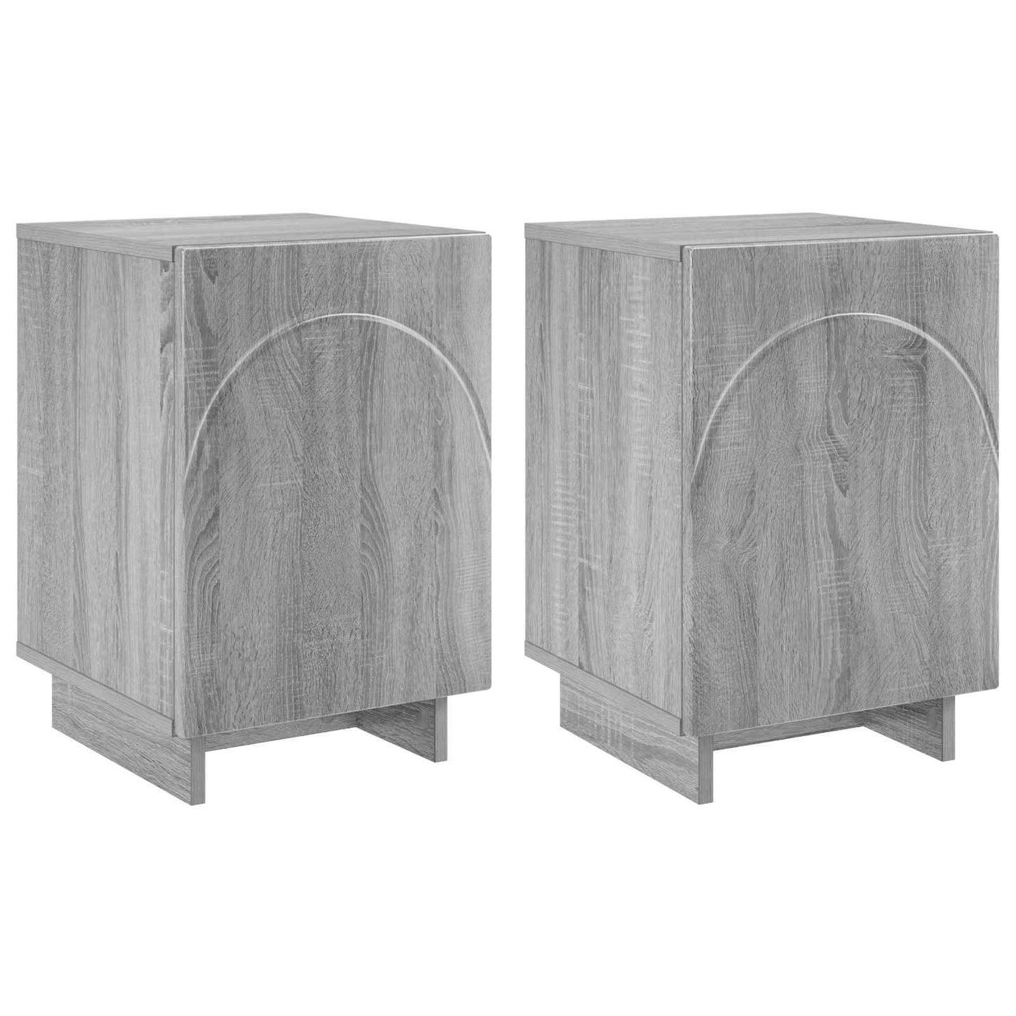 Éjjeliszekrény 2 pcs Szürke Sonoma 33,5 x 34,5 x 50 cm