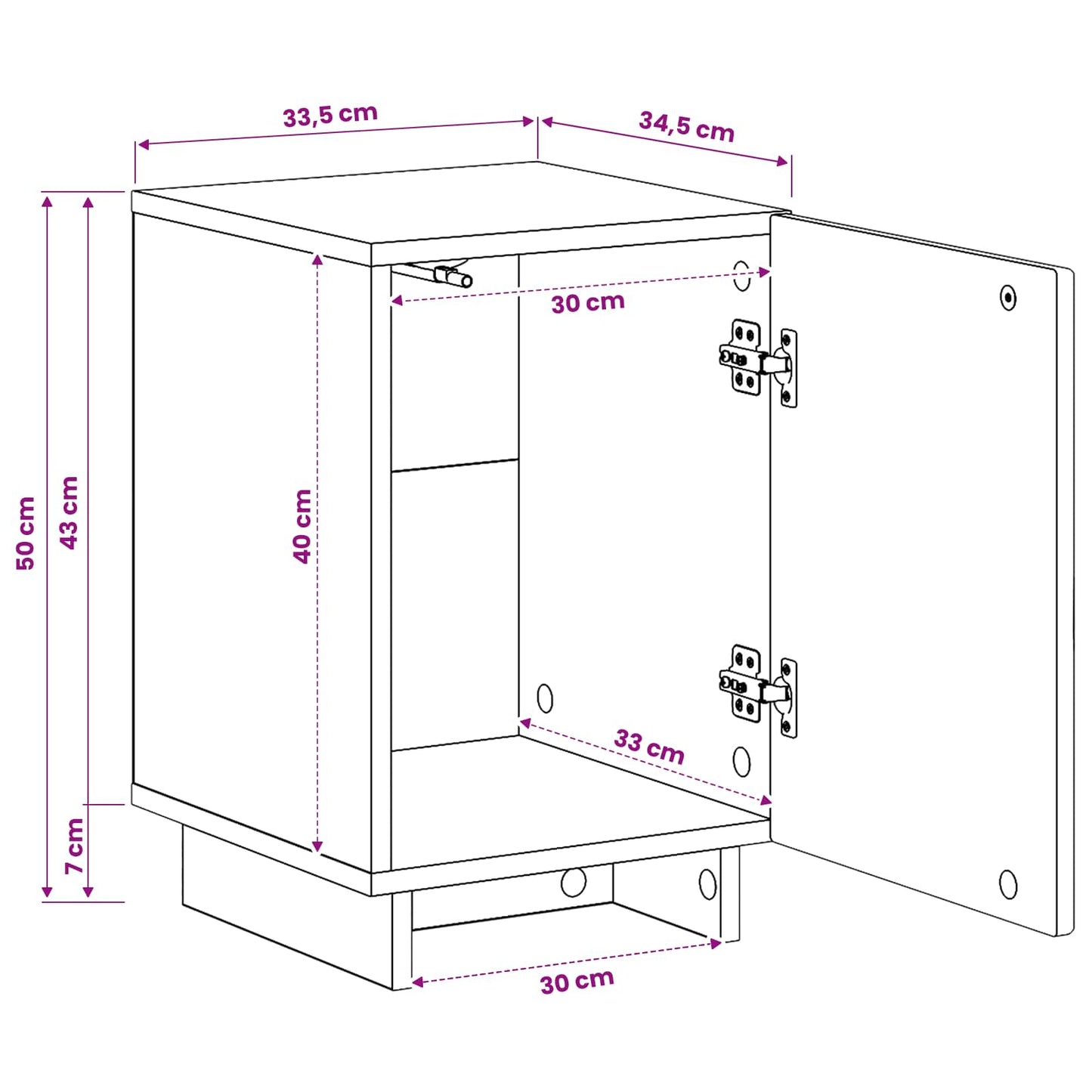 Éjjeliszekrény 2 pcs Szürke Sonoma 33,5 x 34,5 x 50 cm