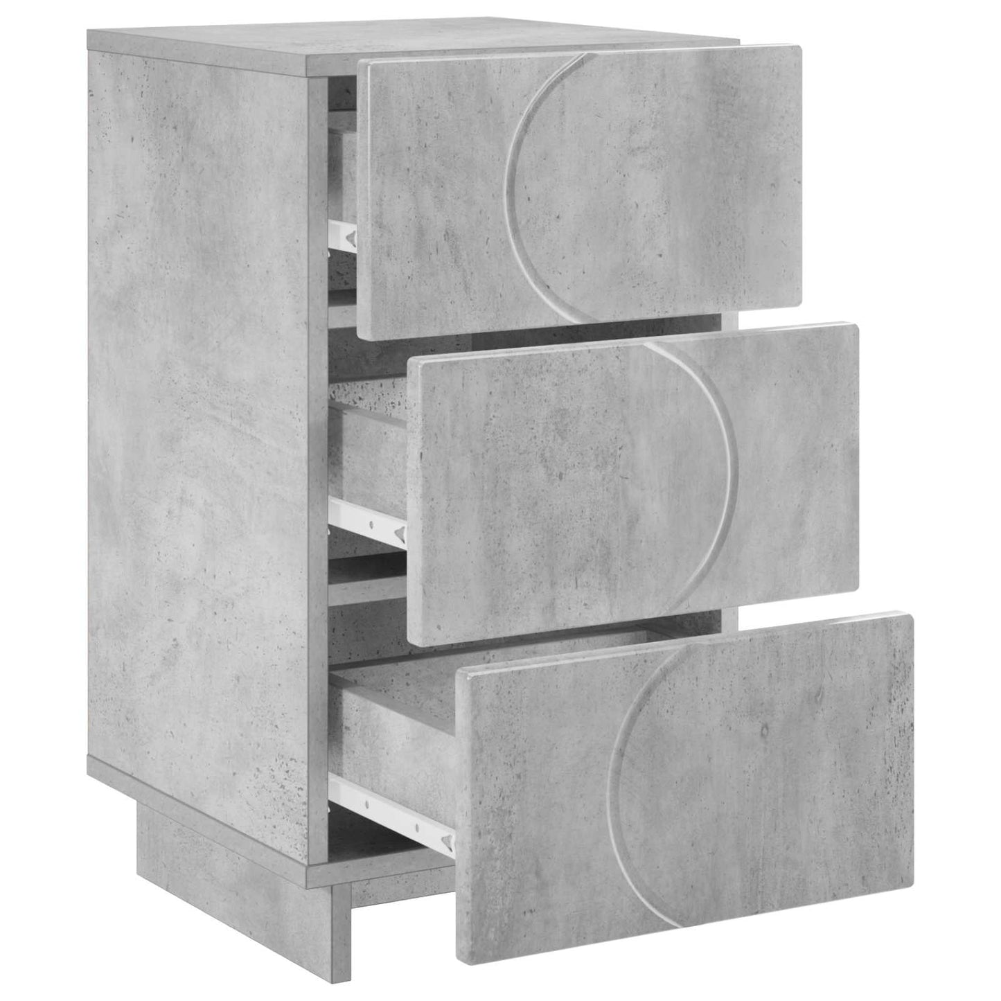 Éjjeliszekrény 2 pcs Betonszürke 33,5 x 34,5 x 60 cm Szerelt Fa