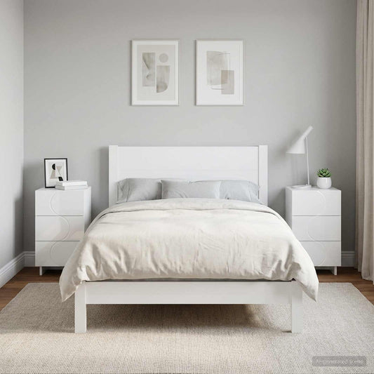 Éjjeliszekrény 2 db Magasfényű fehér 33,5 x 34,5 x 60 cm
