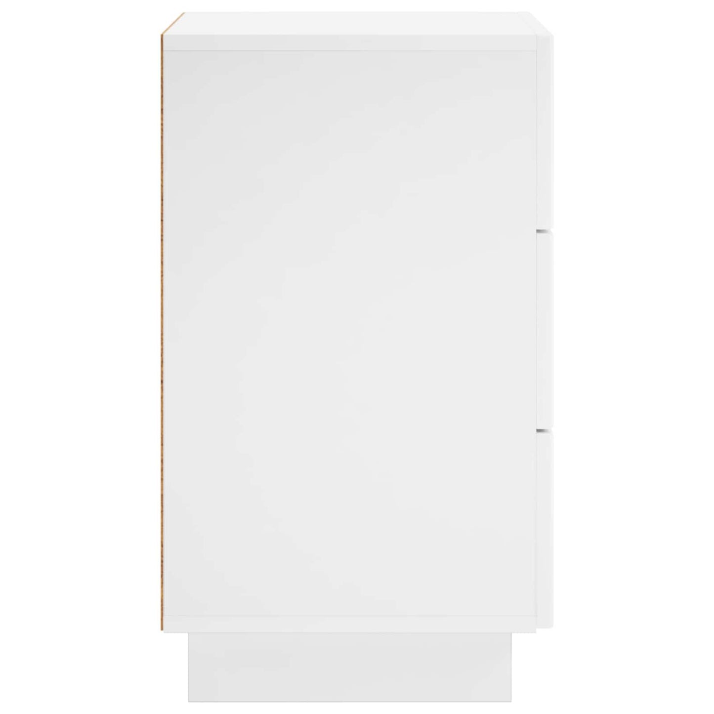 Éjjeliszekrény 2 pcs Magasfényű Fehér 33,5 x 34,5 x 60 cm