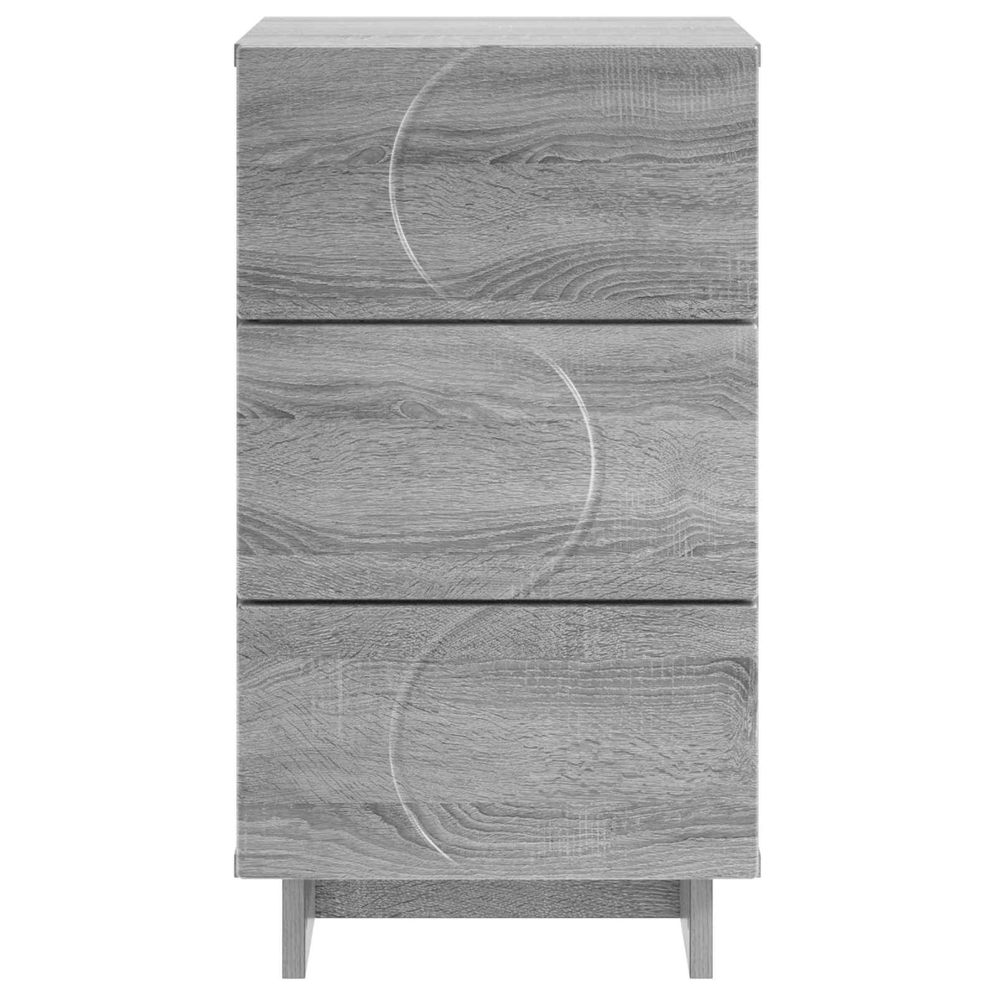 Éjjeliszekrény 2 pcs Szürke Sonoma 33,5 x 34,5 x 60 cm