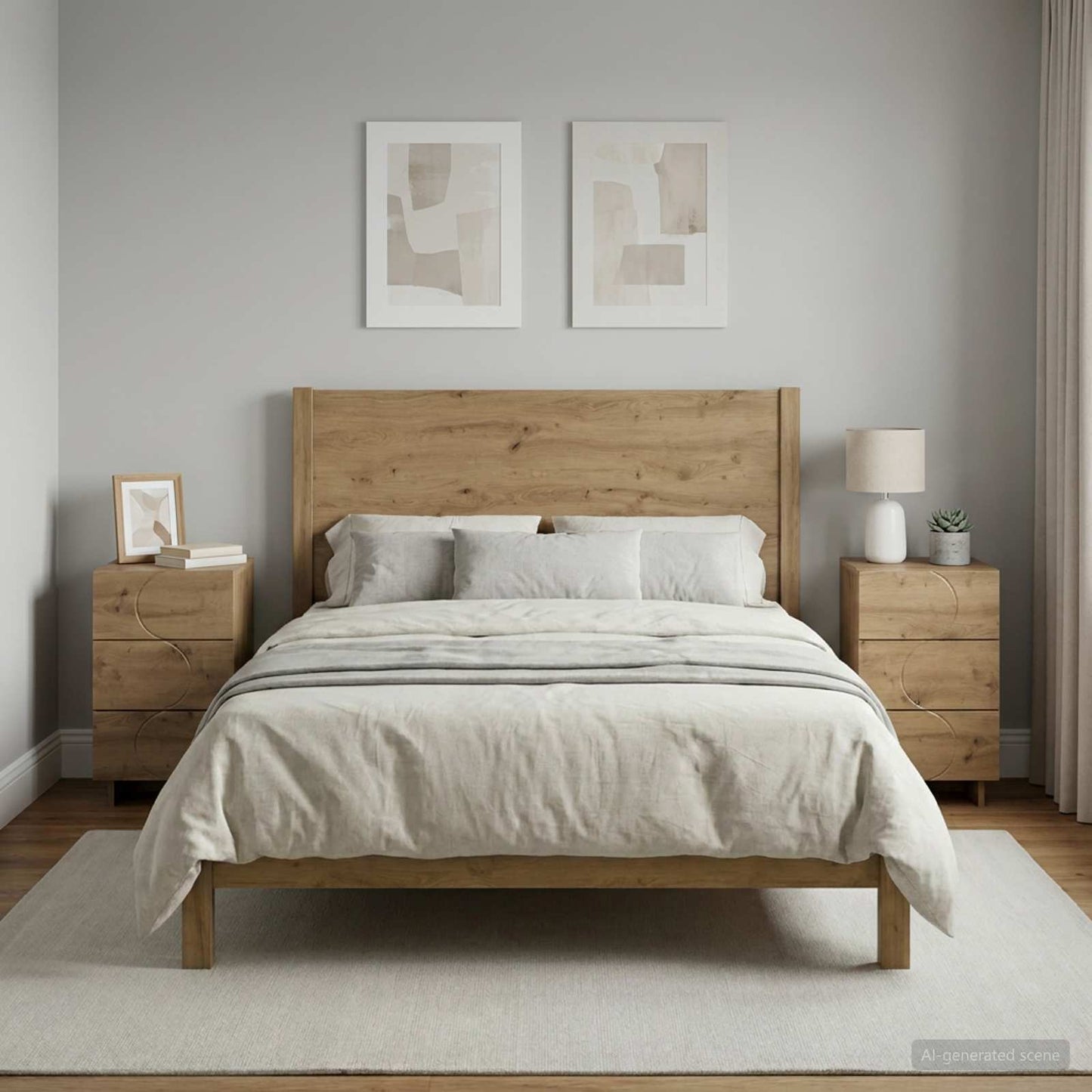 Éjjeliszekrény 2 pcs Kézműves Tölgy 33,5 x 34,5 x 60 cm