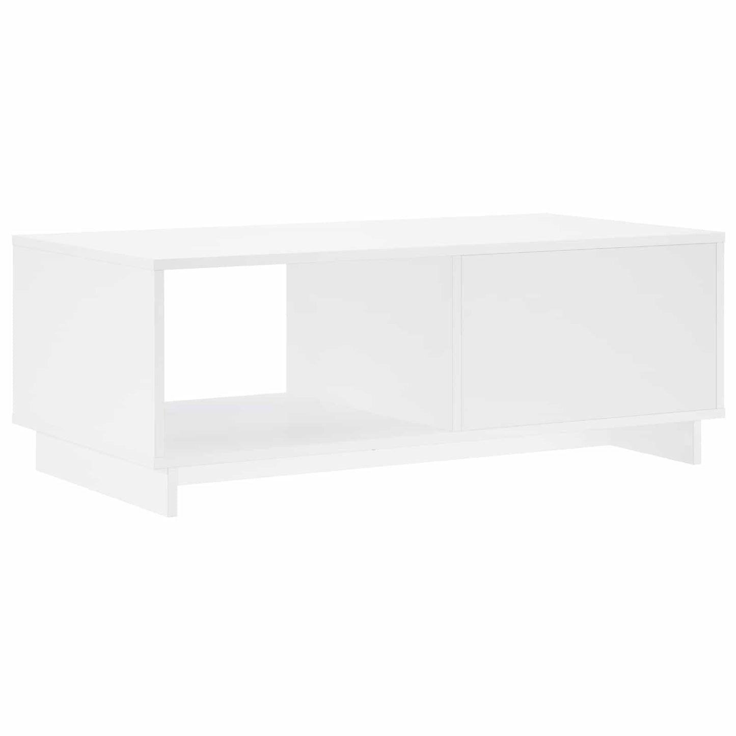 Dohányzóasztal Magasfényű Fehér 95 x 50,5 x 35 cm Szerelt Fa