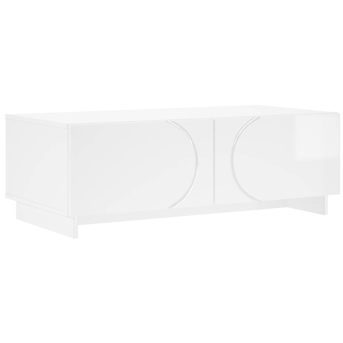 Dohányzóasztal Magasfényű Fehér 102 x 50,5 x 35 cm Bútorlap