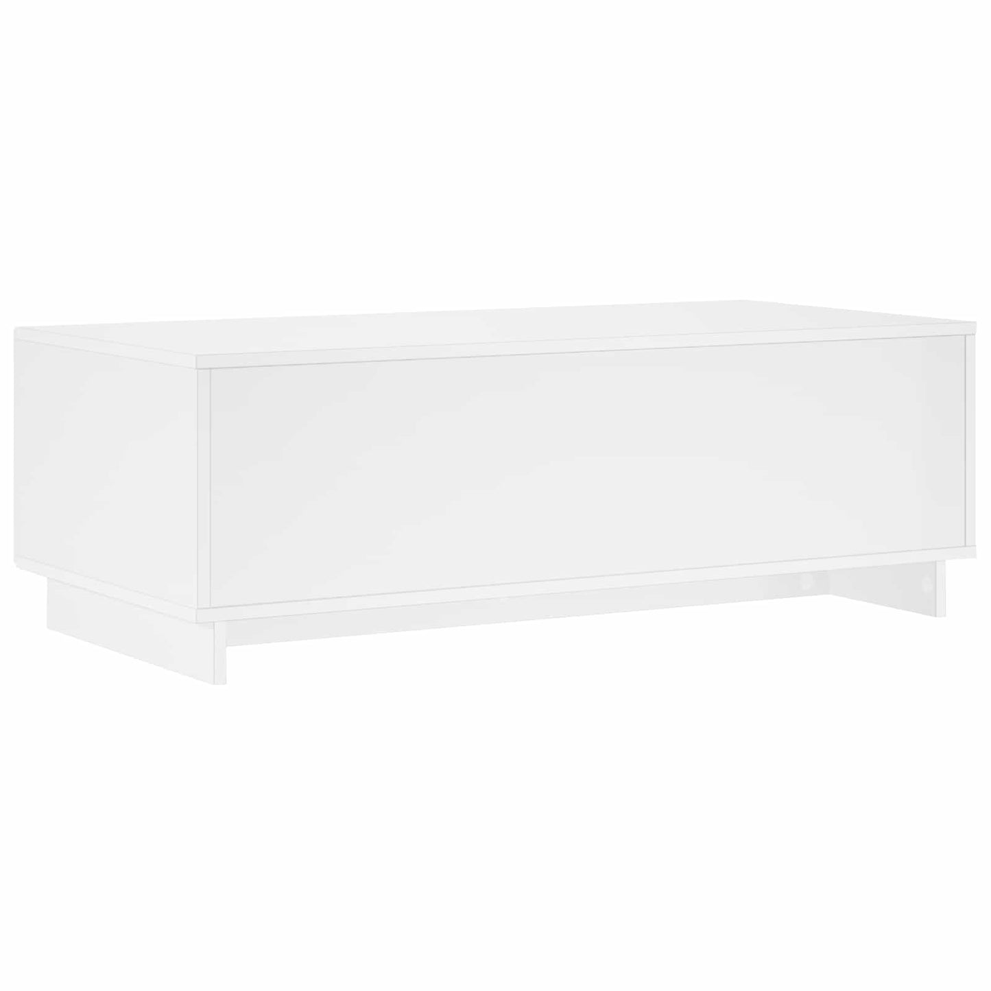 Dohányzóasztal Magasfényű Fehér 102 x 50,5 x 35 cm Bútorlap