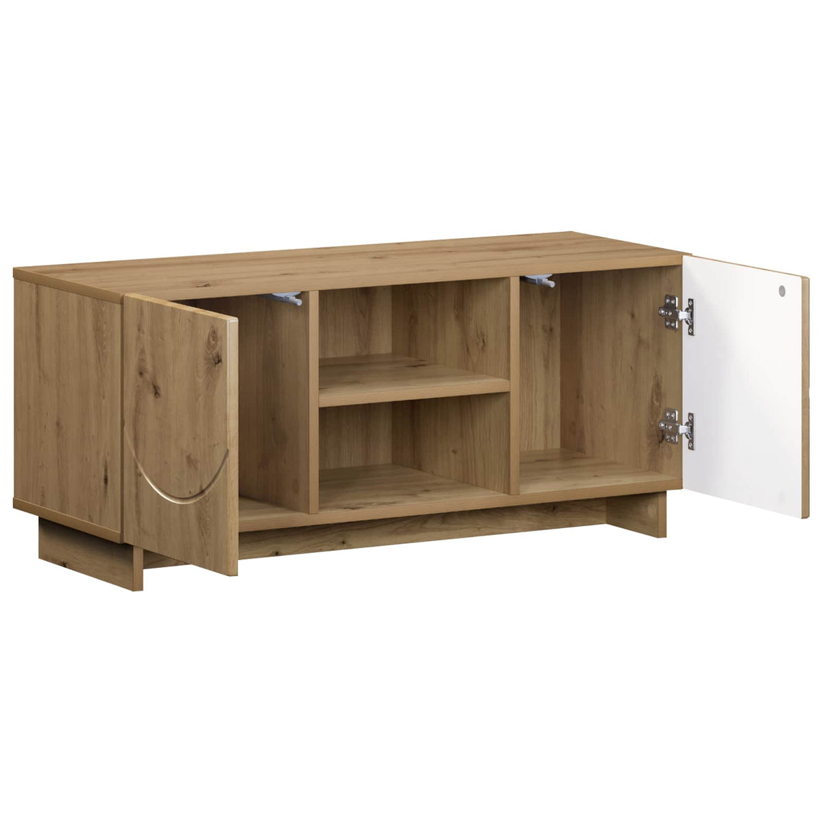 TV állvány 90 x 34.5 x 40 cm Kézműves Tölgy Szerelt Fa