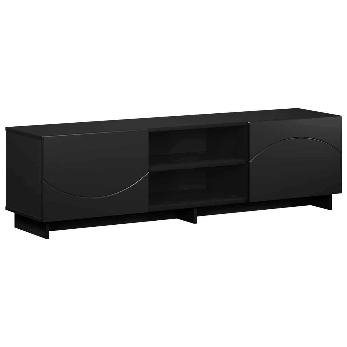 TV állvány 140 x 34.5 x 40 cm Fekete Szerelt Fa