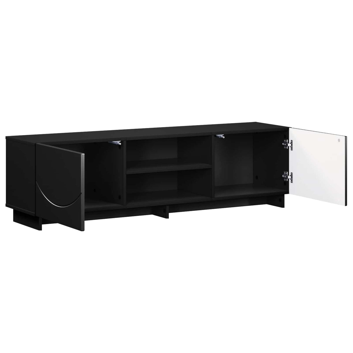 TV állvány 140 x 34.5 x 40 cm Fekete Szerelt Fa