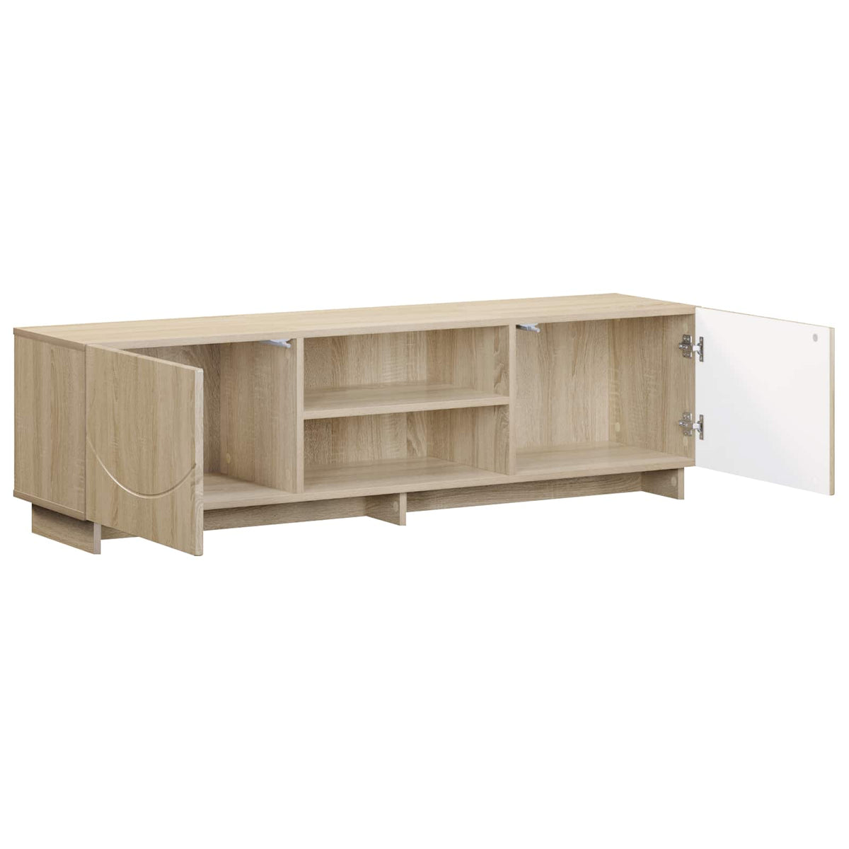 TV állvány 140 x 34,5 x 40 cm Sonoma Tölgy Szerelt Fa
