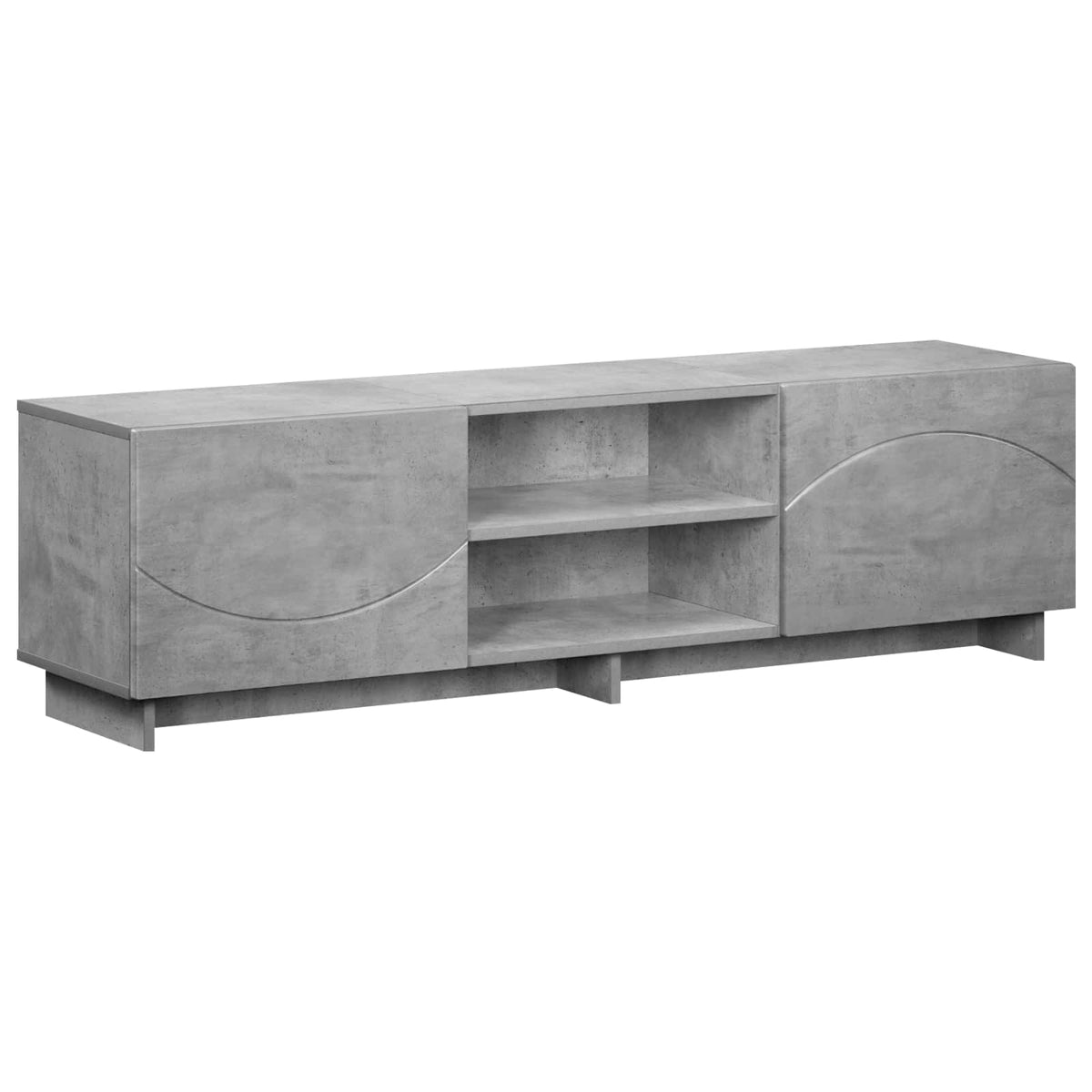TV állvány 140 x 34,5 x 40 cm Betonszürke Szerelt Fa
