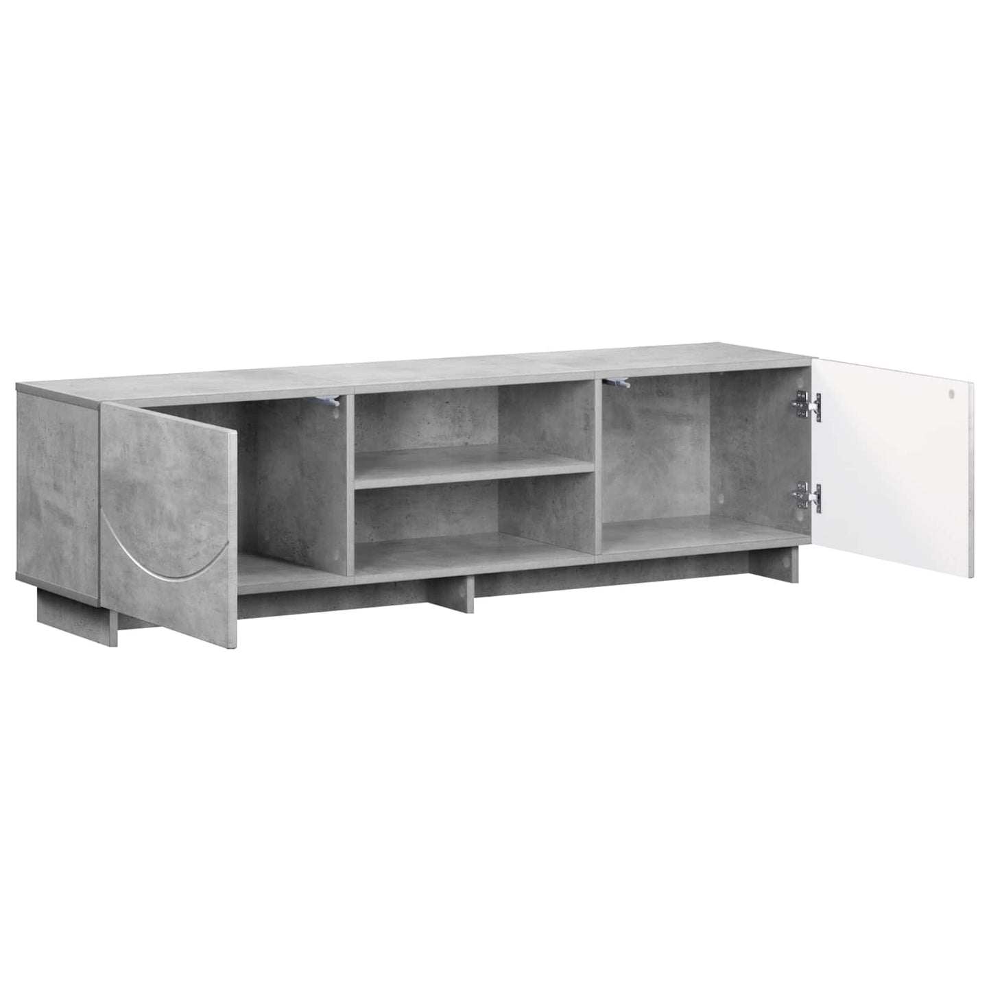 TV állvány 140 x 34,5 x 40 cm Betonszürke Szerelt Fa