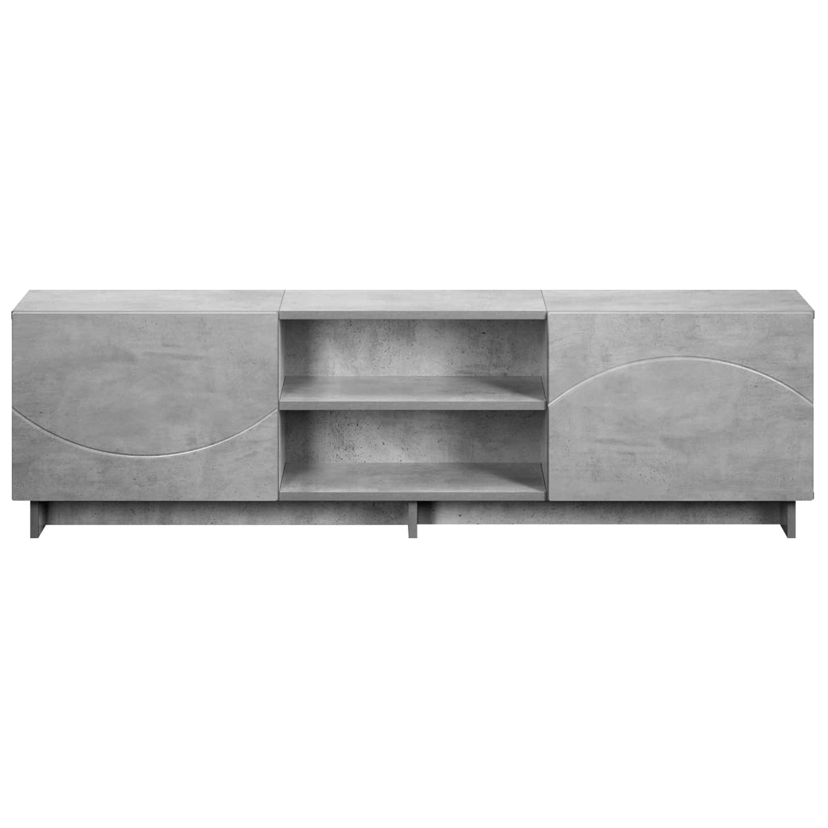 TV állvány 140 x 34,5 x 40 cm Betonszürke Szerelt Fa
