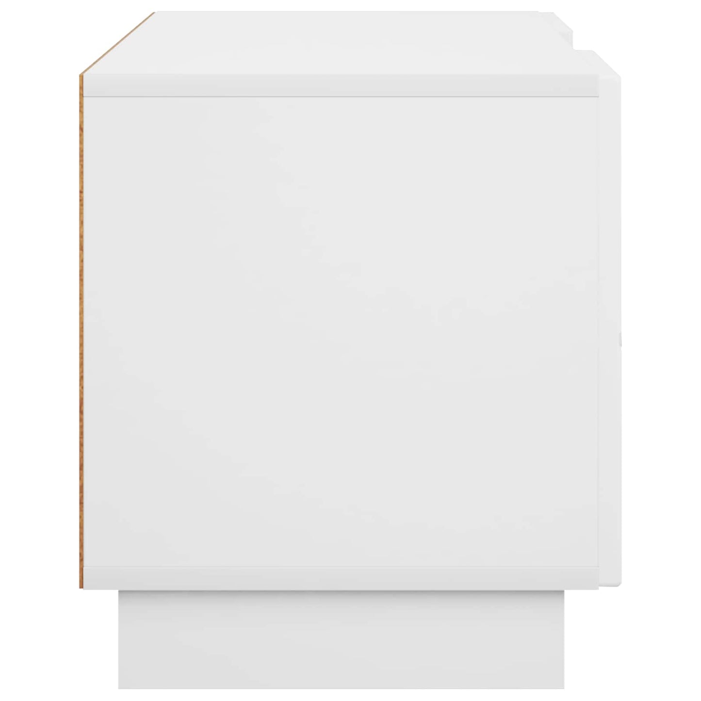 TV állvány 140 x 34,5 x 40 cm Magasfényű Fehér Szerelt Fa