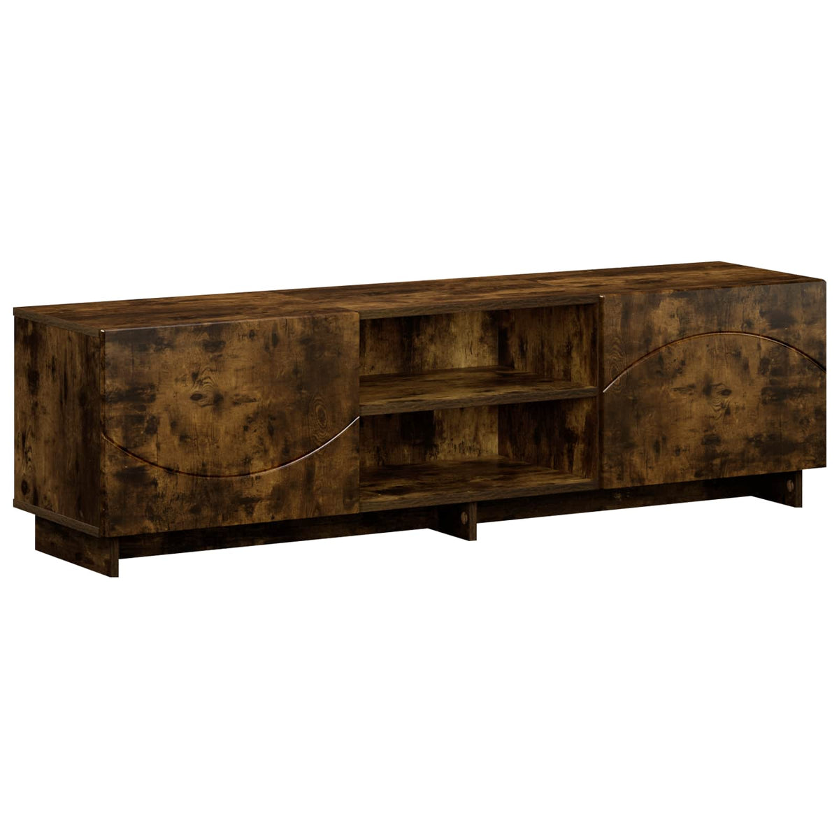 TV állvány 140 x 34,5 x 40 cm Füstös Tölgy Szerelt Fa