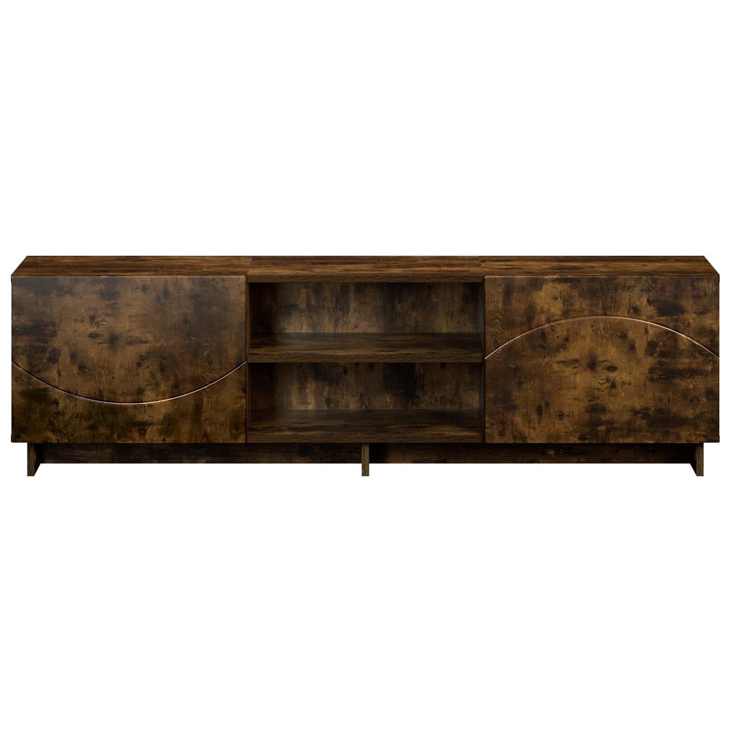 TV állvány 140 x 34,5 x 40 cm Füstös Tölgy Szerelt Fa