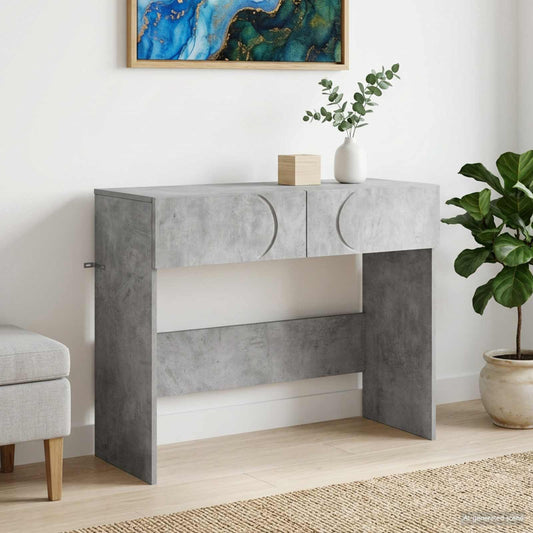 Konzolasztal Betonszürke 96,5 x 38 x 75 cm szerelt fa