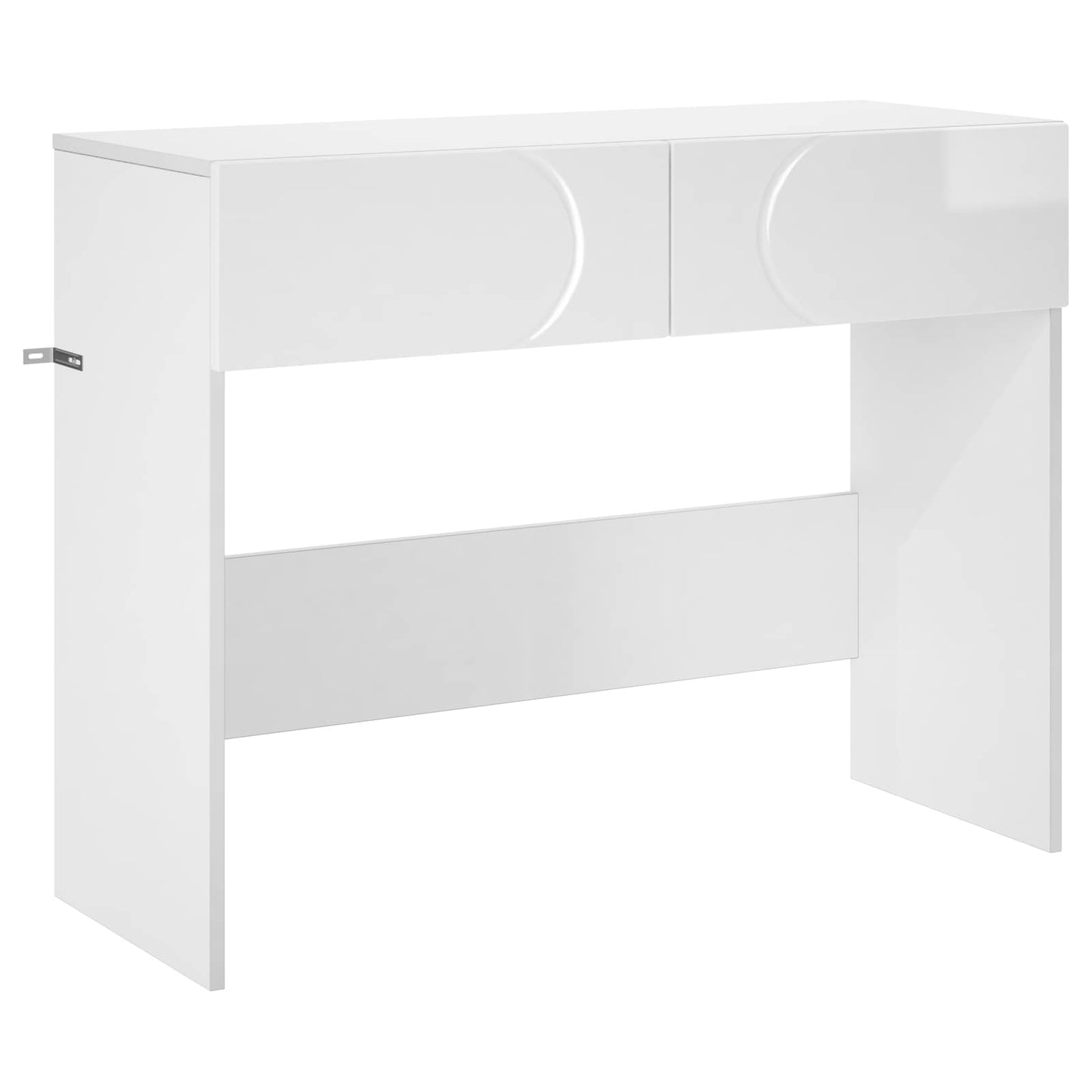 Konzolasztal Magasfényű Fehér 96,5 x 38 x 75 cm Szerelt Fa