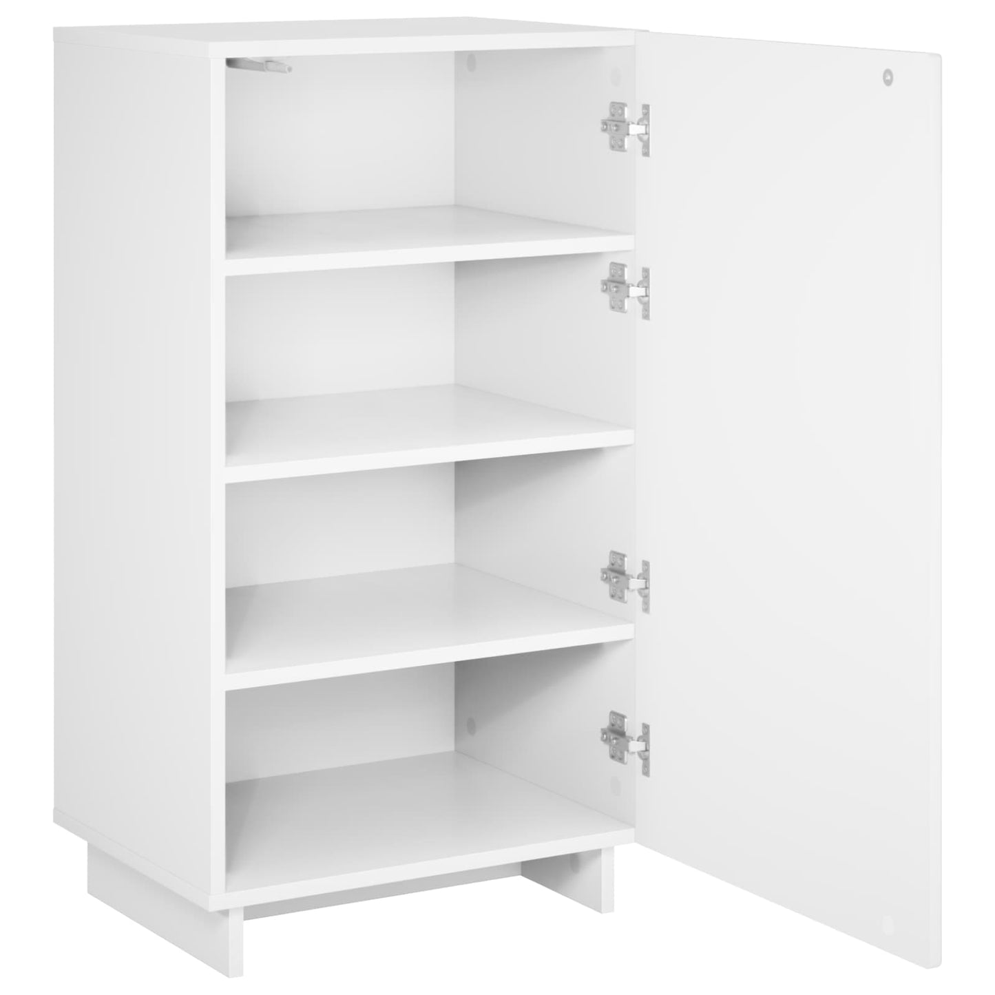 Cipőszekrény 48 x 38 x 87,5 cm Szerelt Fa Magasfényű Fehér