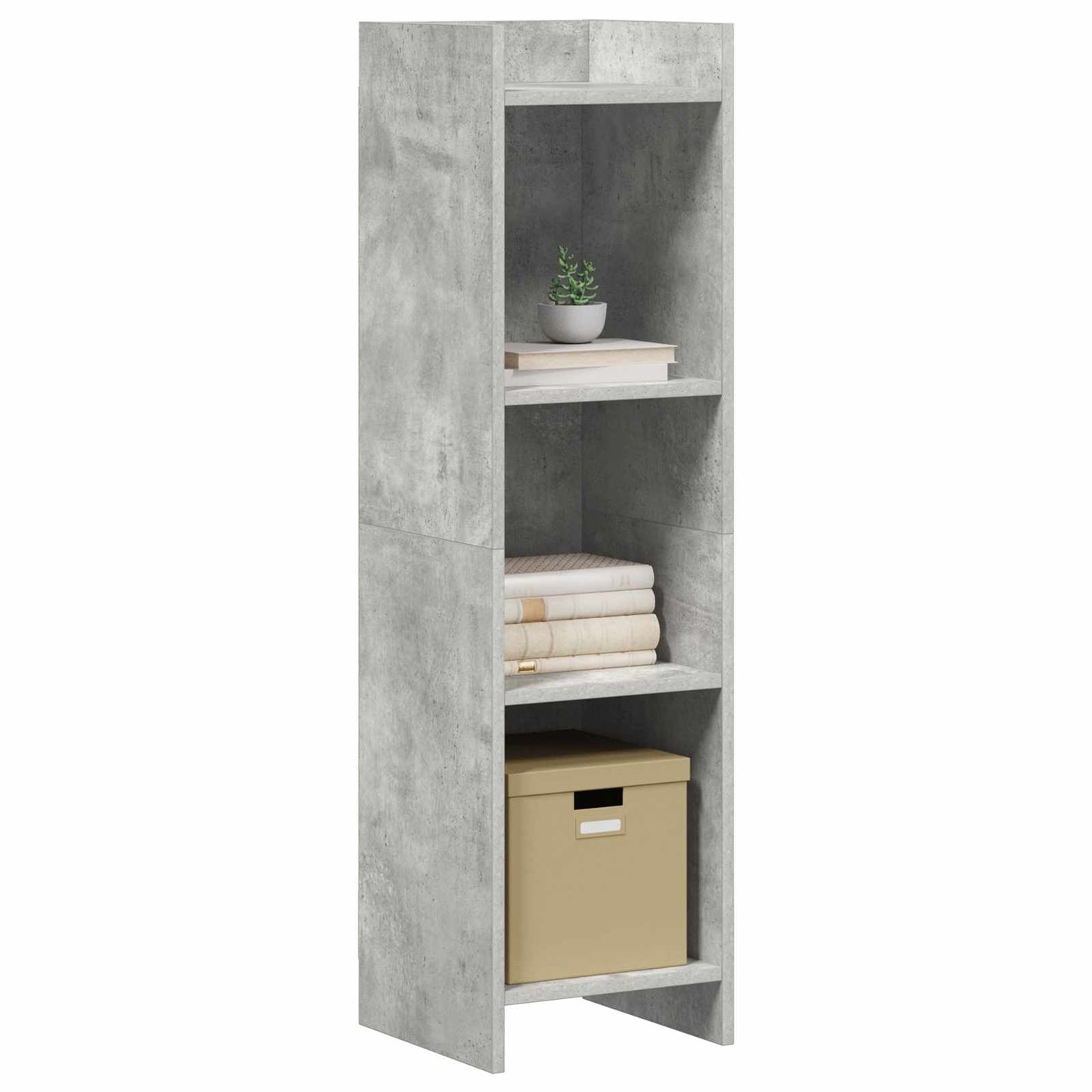 Könyvszekrény Beton Szürke 30 x 30 x 111 cm Szerelt Fa
