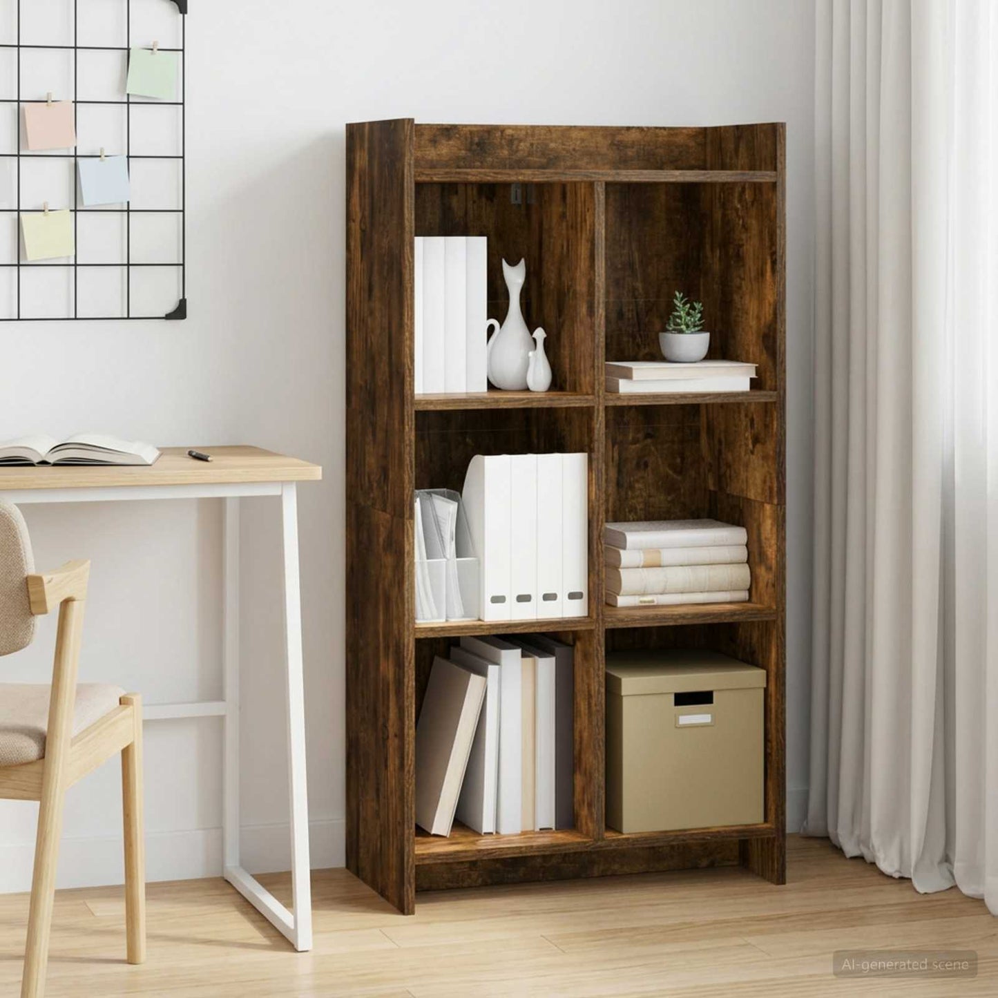Könyvszekrény Füstös Tölgy 59 x 30 x 111 cm Szerelt Fa