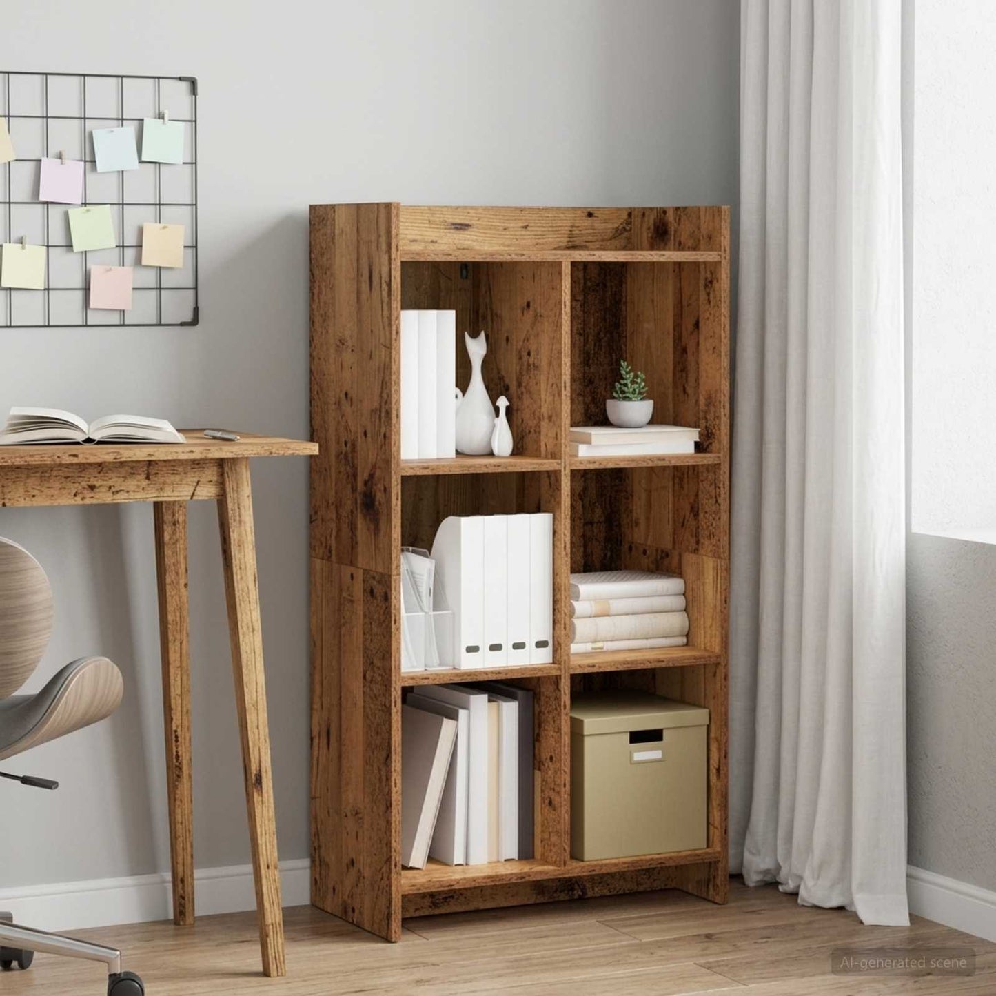 Könyvszekrény Antik Fa 59 x 30 x 111 cm Szerelt Fa