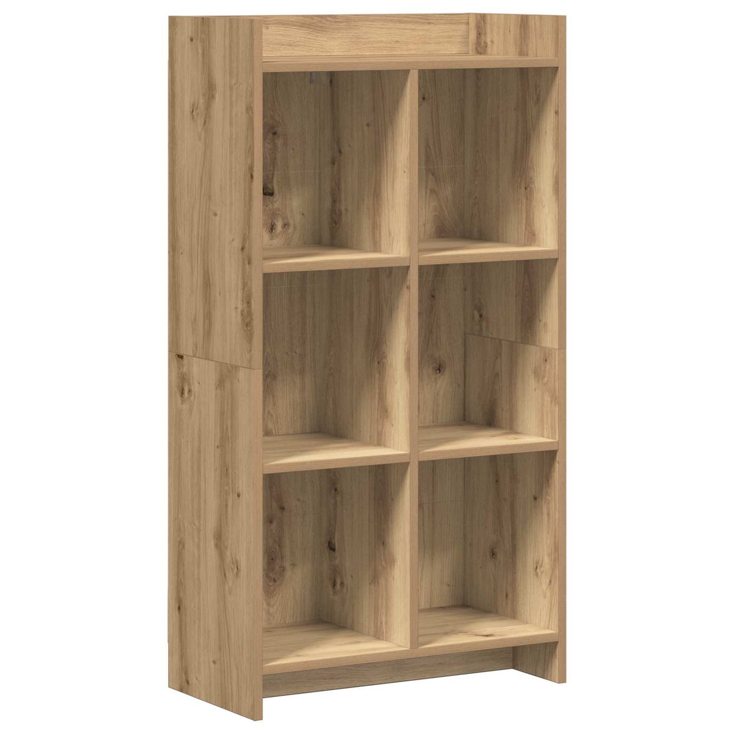 Könyvszekrény 6 szintes 59 x 30 x 111 cm Szerelt Fa