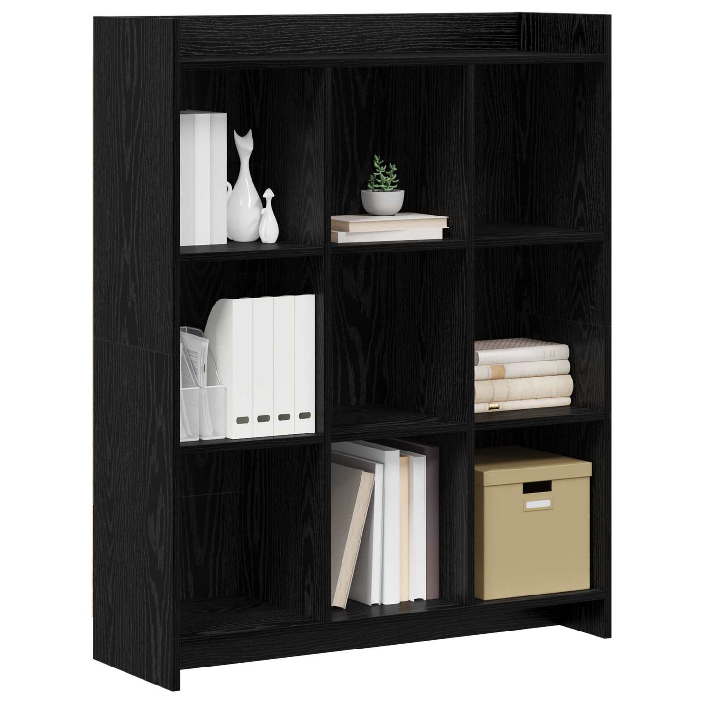 Könyvszekrény Fekete Tölgy 87,5 x 30 x 111 cm Szerelt Fa