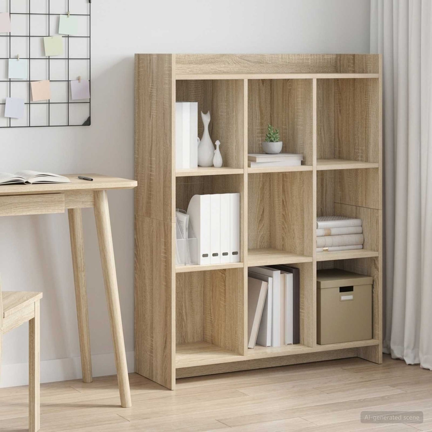 Könyvszekrény Sonoma Tölgy 87,5 x 30 x 111 cm Szerelt Fa