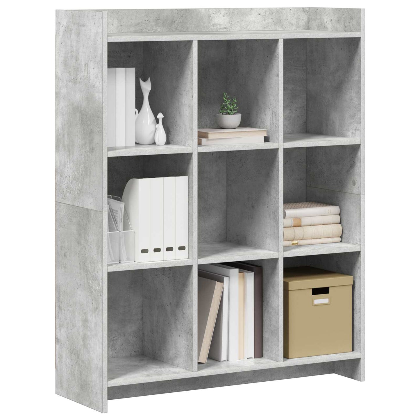 Könyvszekrény Beton Szürke 87,5 x 30 x 111 cm Szerelt Fa